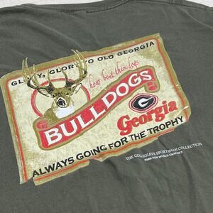 Vintage 2006 Georgia Bulldogs Collegiate Sportsman Deer T-Shirt Olive XL